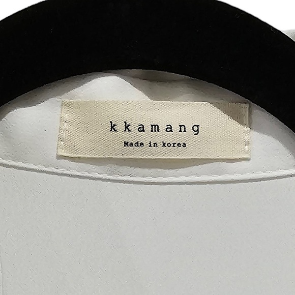 Kkamang White Hi Low Midi Shirt Dress Korean Fashion Size XL - Picture 3 of 8